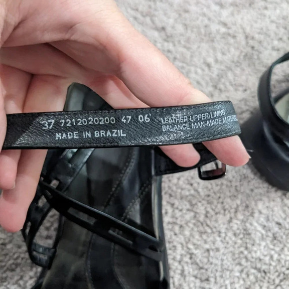 Dansko black leather chunky sandals size 37 = women's  7 FLAWED - Picture 7 of 7